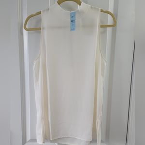 Loft Cream Blouse Size Medium Petite